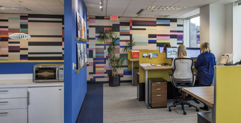 Wallcovering installation in Portland.